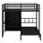 Metal Bunk Bed With Folding Desk, Closet With LED