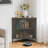 Kempst Corner End Table Shelf, 3-Tier Display Shelves with Protection Door, Metal Frame Storage Cabinet Org-950949822