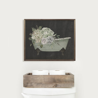 Flowers In Mint Tub Black