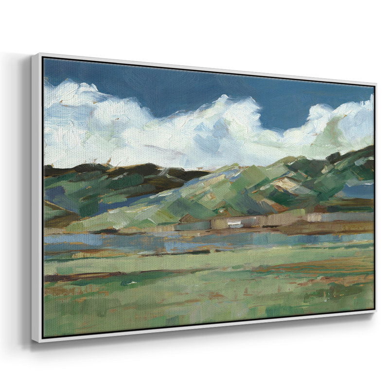 Western Sky I, Toile avec cadre blanc, H 17 po x l 25 po x P 2 po