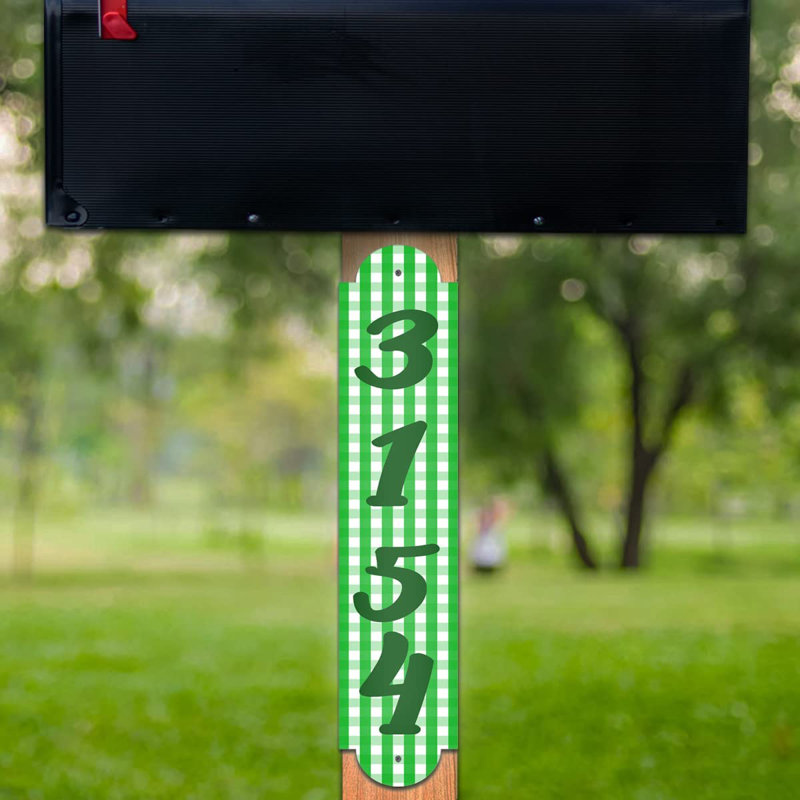 Plaque d'adresse sur 1 ligne, Vert, Oui