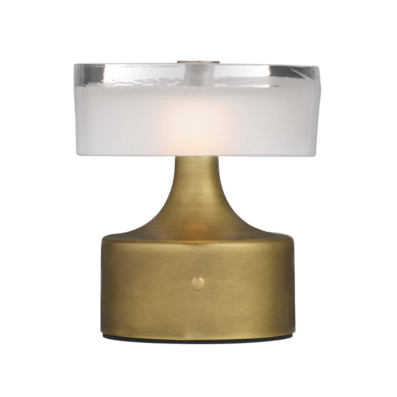 Verglas Mini Rechargeable Accent Lamp, Antique Brass
