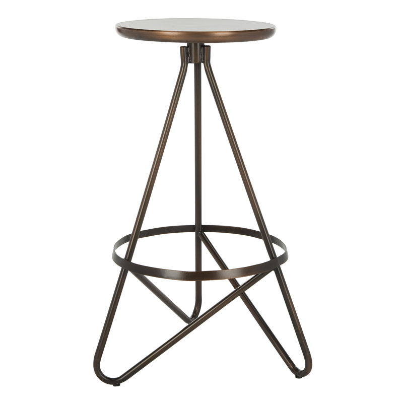Artemis Counter Stool with Metal Frame, Antique Copper