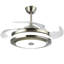 Ventilateur de plafond de 42 po à pales rétractables avec lumière DEL et haut-parleur Bluetooth, ventilateur de plafond moderne à 3 vitesses à intensité variable avec télécommande pour le salon, la chambre à coucher, la salle à manger