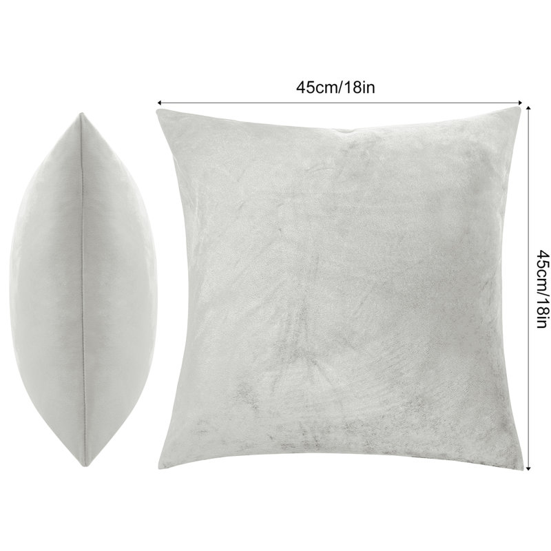 Skrolan Crushed Velvet Scatter Cushion Cover, Off White