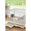 33" Large Small Animal Cage, Rabbit Hutch w/ 2 Trays, Ramp, 6 Casters, Water & Hay Feeder, Indoor/Outdoor