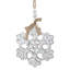 Ensemble de 3 ornements en forme de flocon de neige - blanc antique