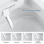 Toilette intelligente sans réservoir avec bidet intégré, une pièce, chasse d'eau automatique, ouverture / fermeture automatique, siège chauffant, lavage à bulles, eau chaude et sèche, température réglable, télécommande