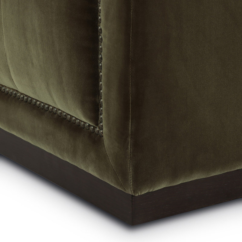 Maxx Swivel Chair, Surrey Olive Velvet