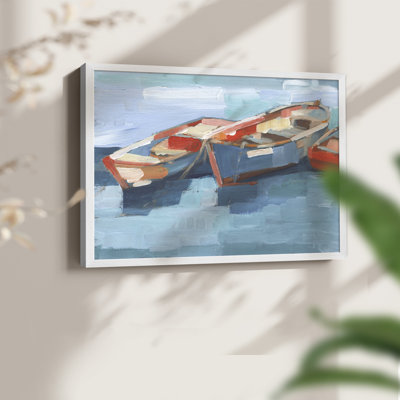 Primary Boats I -Framed Print - Restickable