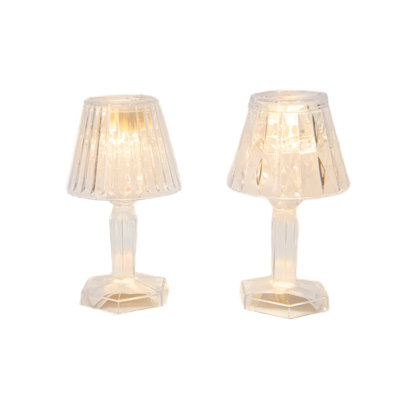 Ensemble de 4 lampes DEL en acrylique assorties