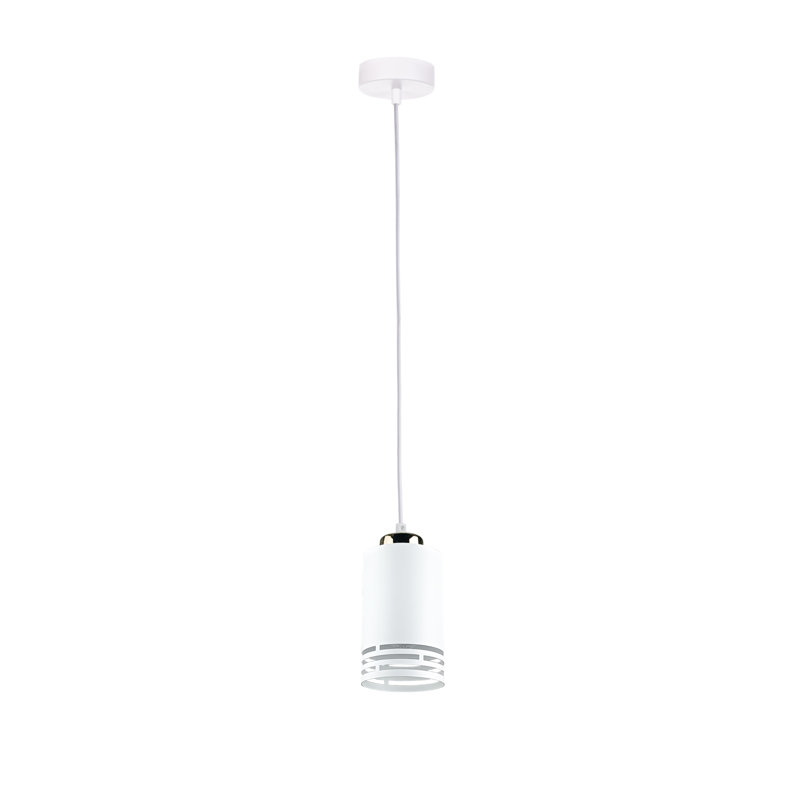 - Light Pendant, 1 Light, White/Gold
