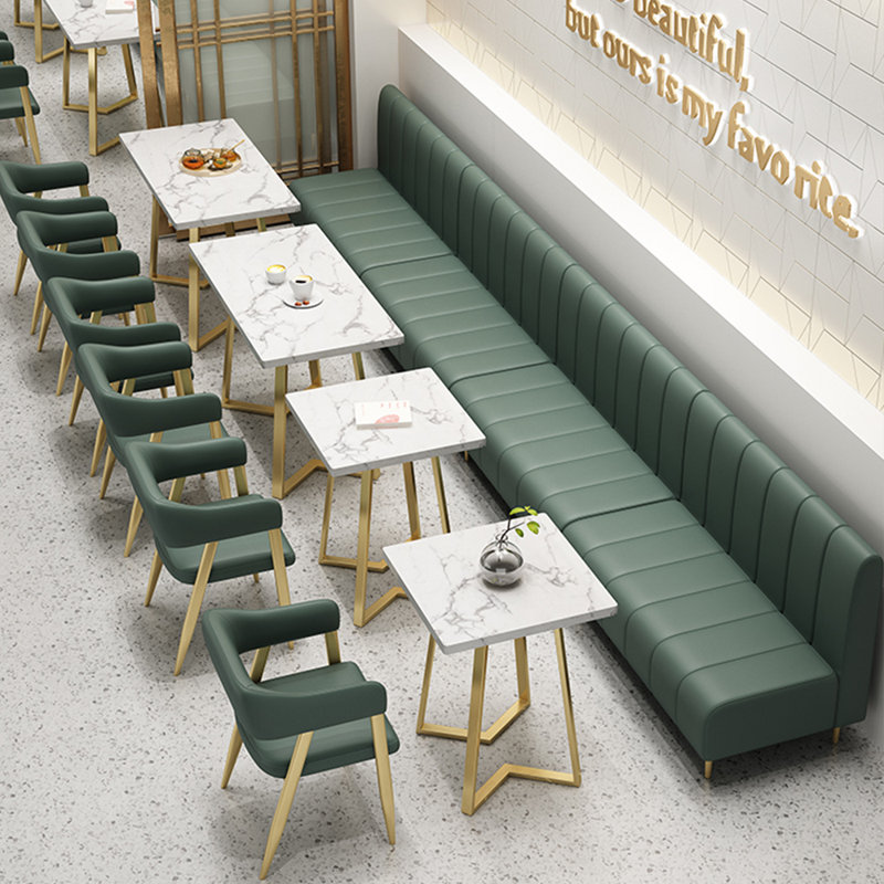 Banc rembourré en similicuir Farver, Vert foncé