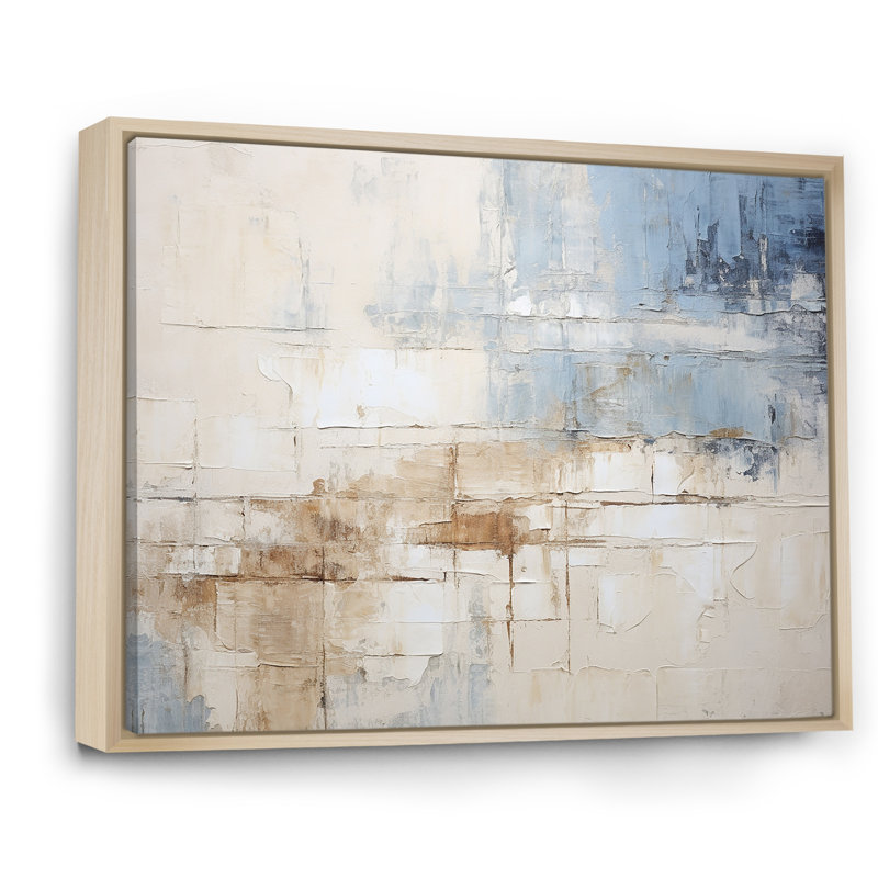 Plourde - Coastal Minimalisme, reproduction d'art sur toile encadrée, Cadre naturel flottant, H 24 po x l 32 po x P 1 po