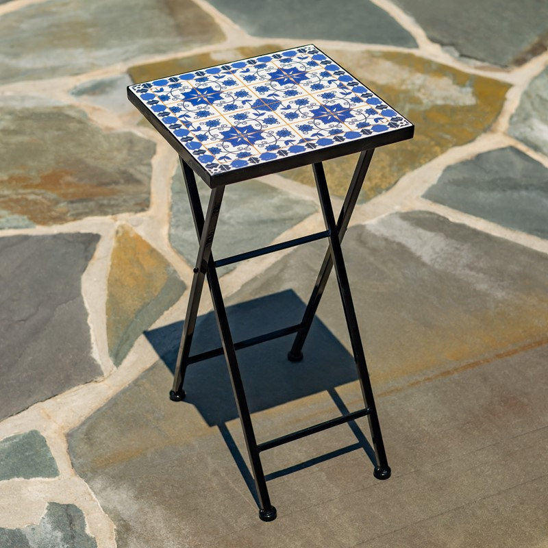 23 po Support pour plante rond Tall Mosaique