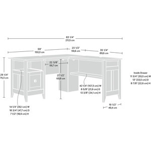 Three Posts Mirabel 59'' Desk & Reviews - Wayfair Canada