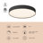 Chiedza 7-in Black dimmable LED Flush Mount-124959522