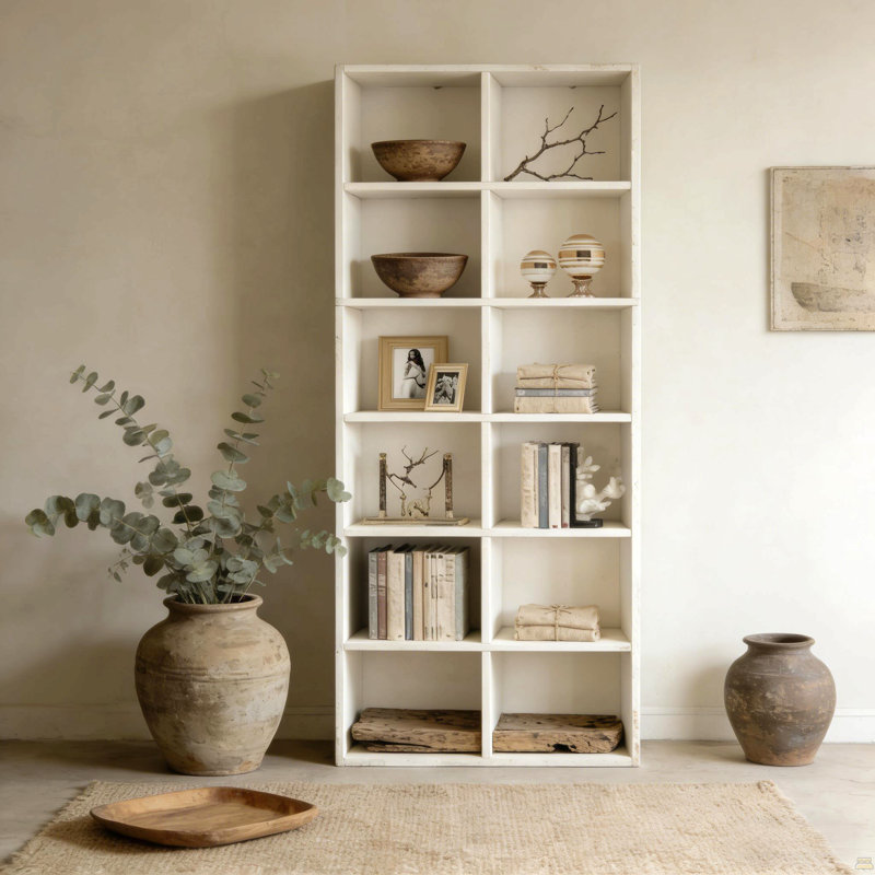 Bibliothèque compacte, présentoir attrayant, armoire ouverte