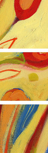 «Nolani Under a Sky of Peaches and Cream» par Jennifer Lommers - reproduction, H 30 po x l 15 po x P 1,5 po, Toile