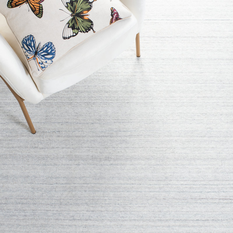 Tapis beige tissé à la main Messier, Rond 6 pi