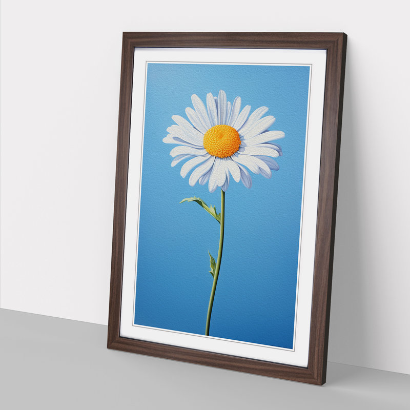 Single Picture Frame Print on Wood, 64cm H x 46cm W, Walnut Framed