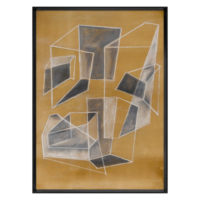 Geometrics 6 Print by Bigham, Judith, Black Single Picture Framed, 26'' H x 19'' W