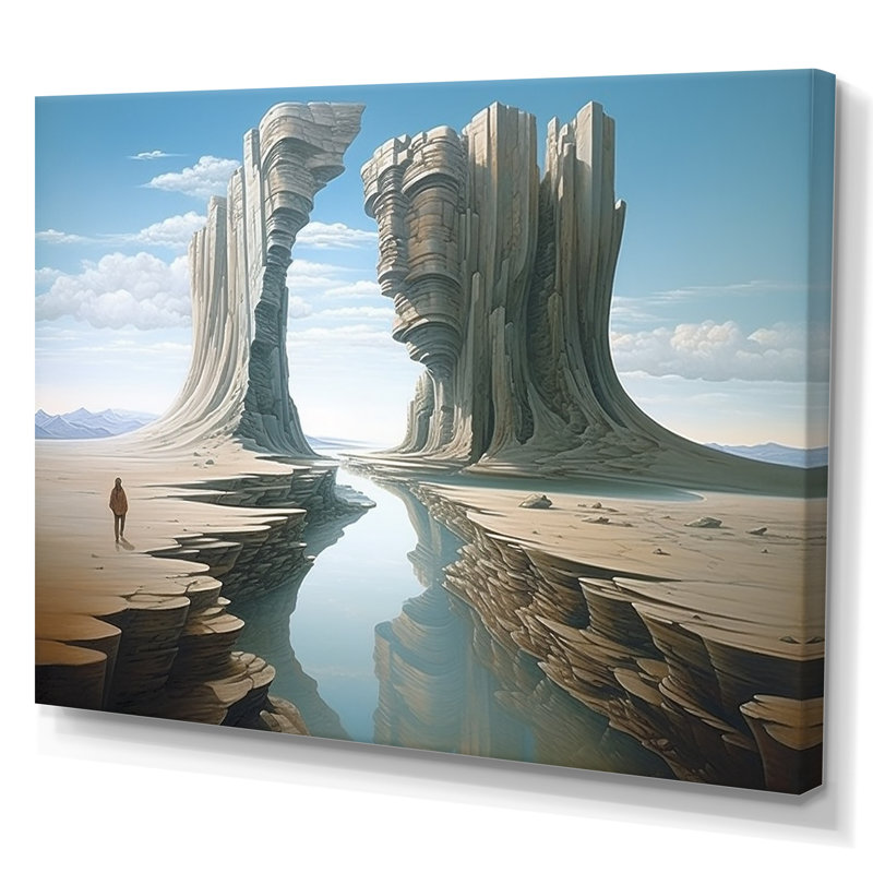 «Mind-Blowing», art mural surréalisme, Toile tendue, H 16 po x l 32 po x P 1 po