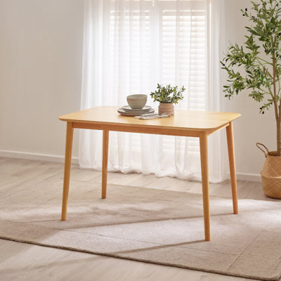 Drea Solid Wood 4 or 6 Seater Dining Table - Traditional Rustic Farmhouse Kitchen Style