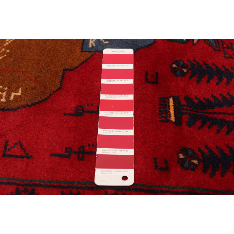 Tapis rouge Teimani 3 pi 7 po x 6 pi 3 po