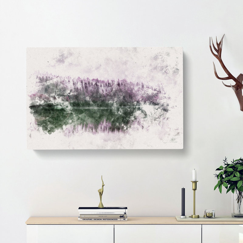 Fog Over Forest In Italy - Wrapped Canvas Print, 35cm H x 50cm W x 3cm D