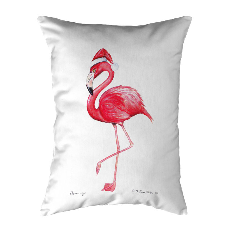 Coussin décoratif d'extérieur Flamingo Flamingo Santa