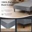 Cadre de lit plateforme robuste Twin XL KD recouvert de tissu-2095876126