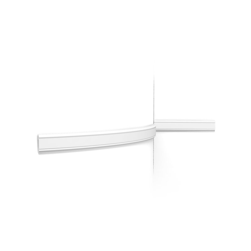 Rail de chaise flexible en polyuréthane flexible apprêté blanc H 2 po x l 78 po x P 3/8 po