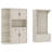 Multifunctional Left-Right Combination Hall Cabinet (Can Be Used Separately) With Storage And 4 Hooks, Storage Cabinet/ Hall Tree 2 In 1 For Living Room, Kitchen And Hallway