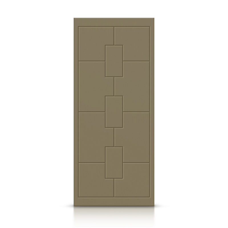 Porte standard à panneaux en bois, Vert olive, 36 po x 80 po