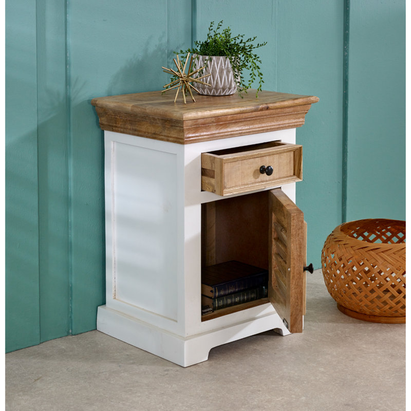 Laronda Solid Wood Sled End Table