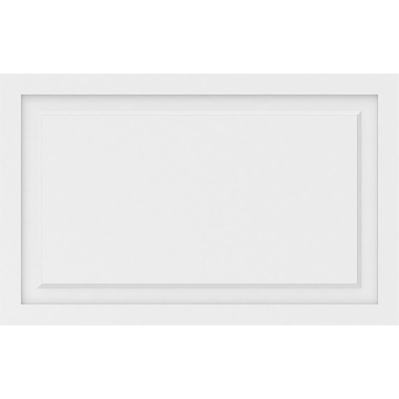 Panneau mural Harrison 3D en blanc, H 24 po x l 38 po x P 0,63 po