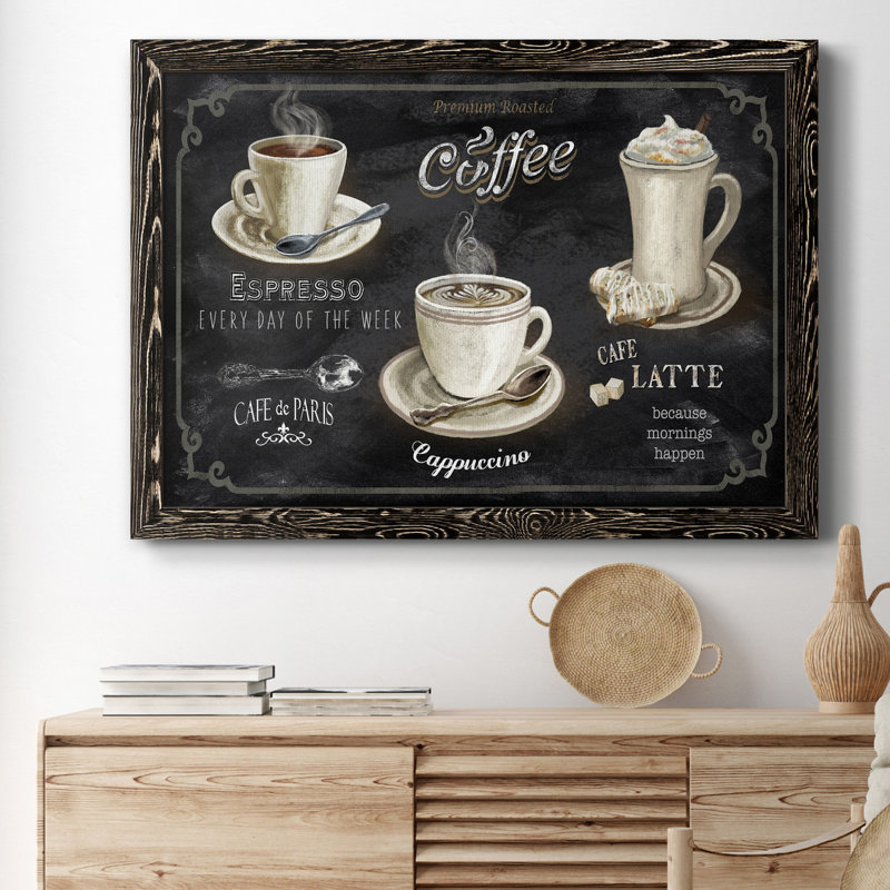 " Coffee Trio ", Black, 31" H x 44" W x 1" D