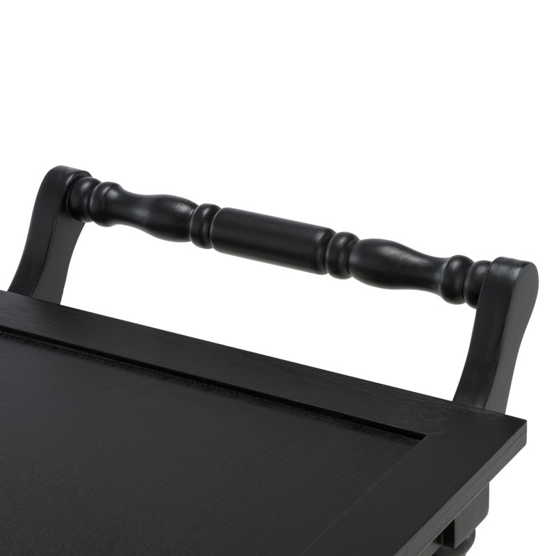 Haven 3 Tier Dining Cart, Matte Black