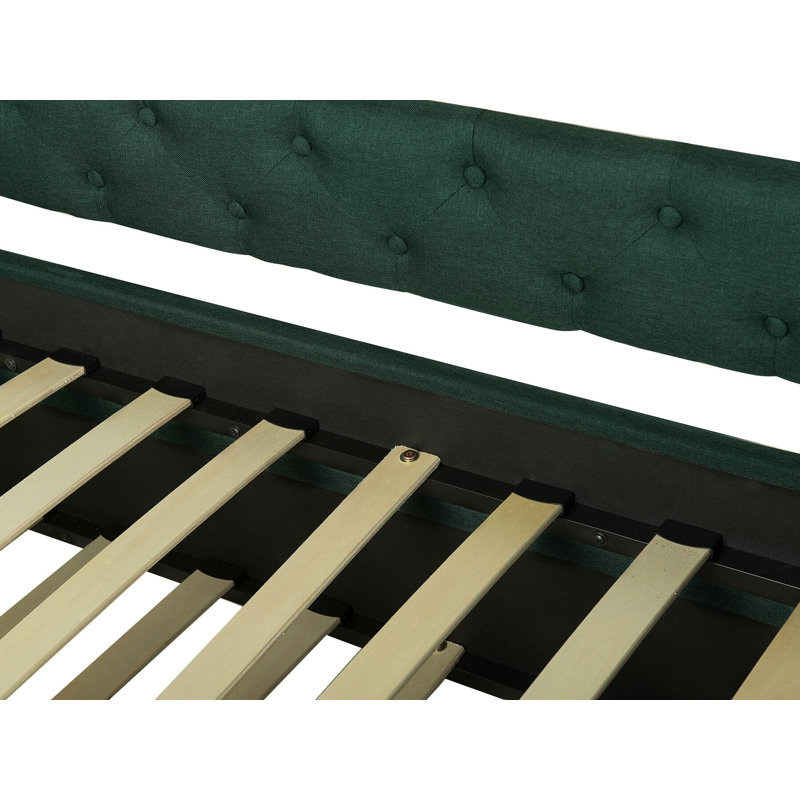 Steephill Upholstered UK Small Single - DE 75 X 190 Cm Bed, Green