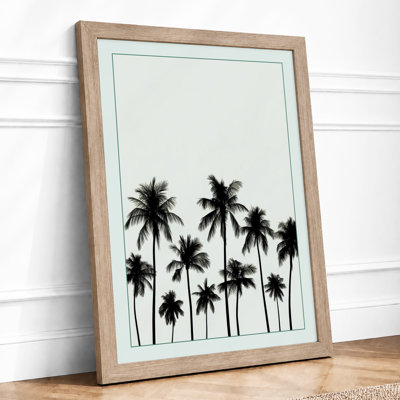 Palm Trees At Dusk Minimalist - Print