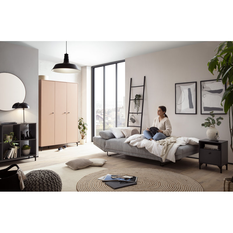 Heverlee 3 Door Manufactured Wood Wardrobe, Apricot