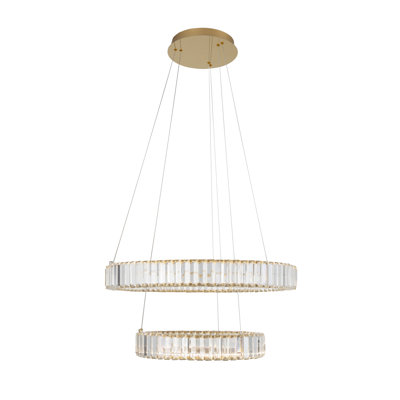 2 - Light Cylinder LED Chandelier