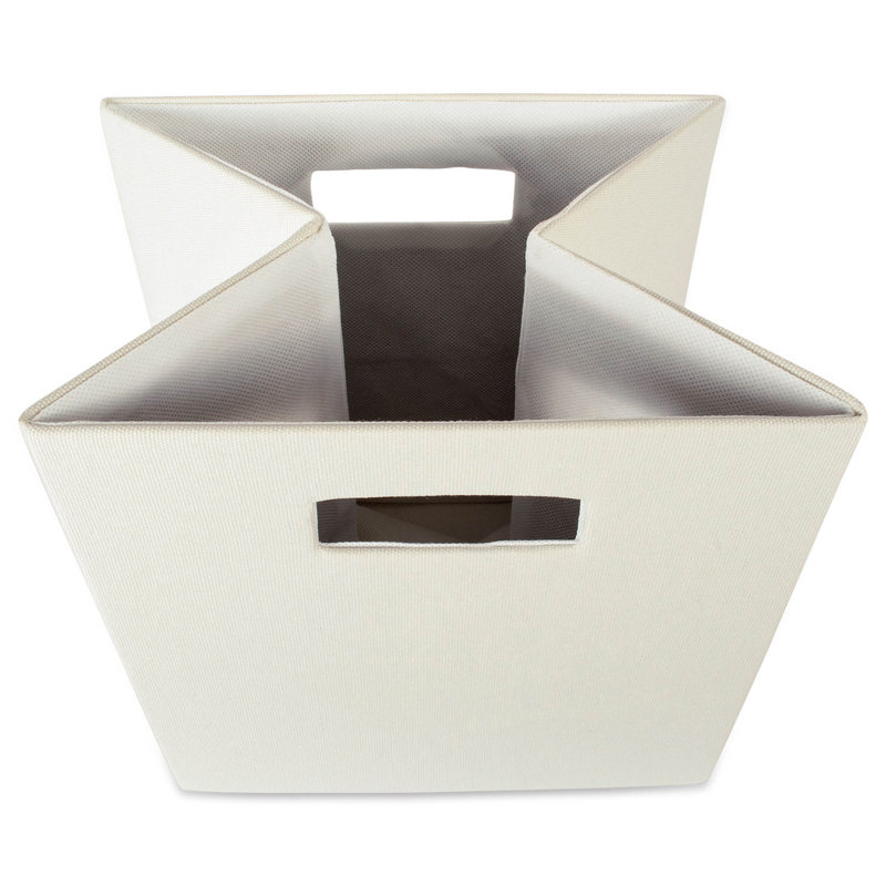 Bac en tissu uni, Blanc cassé, H 13 po x l 13 po x P 13 po