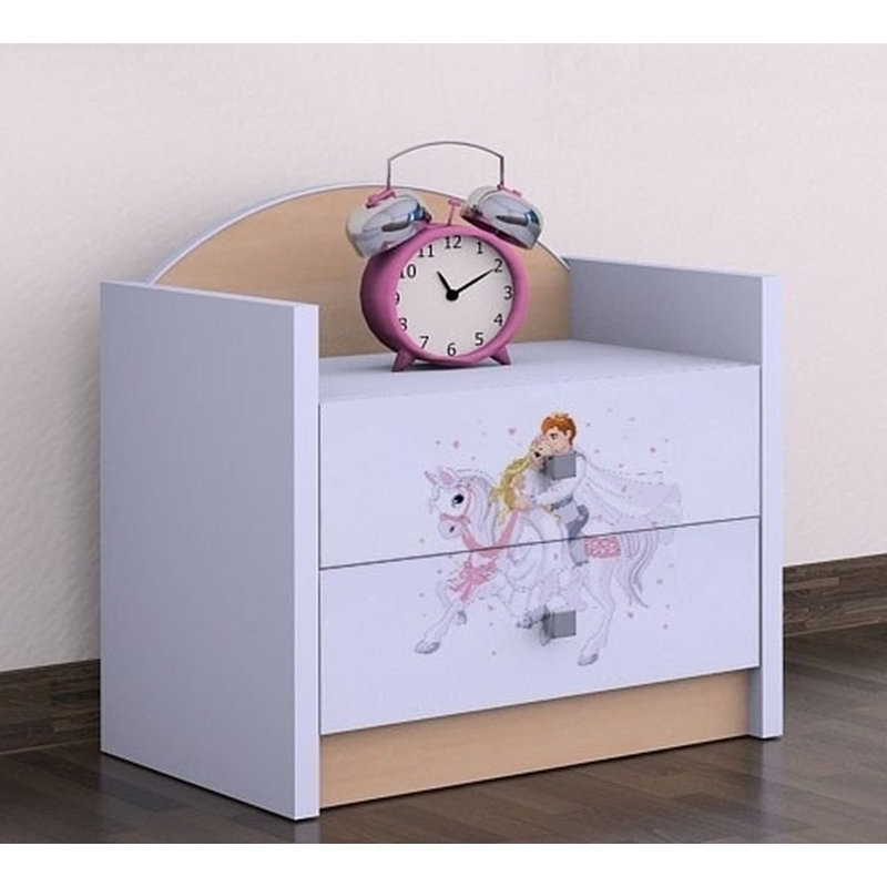Edgewood 2 Drawer Nightstand, Beige