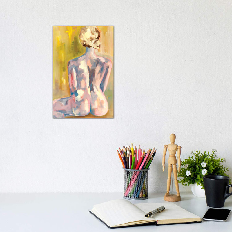 «Nude III» - Impression sur papier avec cadre flottant, Toile tendue, H 12 po x l 8 po x P 0,75 po