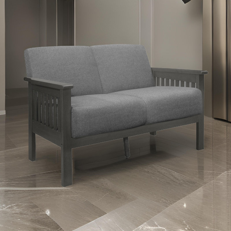 Causeuse Wiston, Mélange de polyester gris