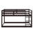 Twin Size Stacked Floor Bunk Bed With Ladder Included-1014622936