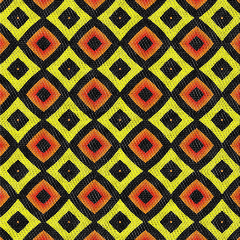 Tapis vert/rouge à motifs Gerharda, Carré 4 pi