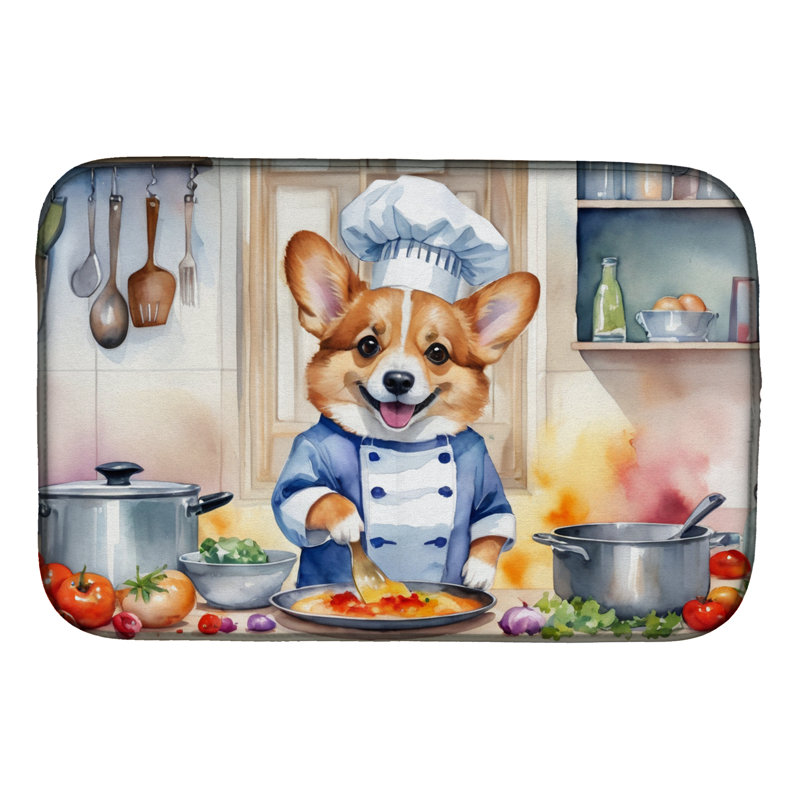 Tapis de vaisselle Corgi The Chef